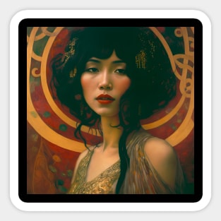 Art Deco Style Woman Sticker